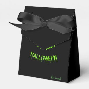 Halloween Green Monster Eyes Favour Bag Spooky Box