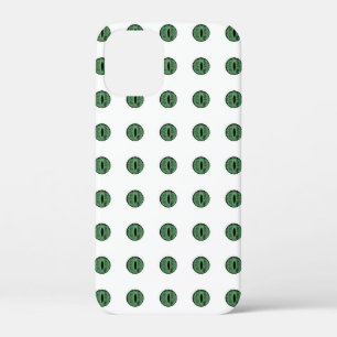 Halloween Green Polka Dot Eyes iPhone 12 Mini Case