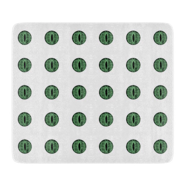 Halloween Green Polka Dot Eyes Cutting Board (Front)