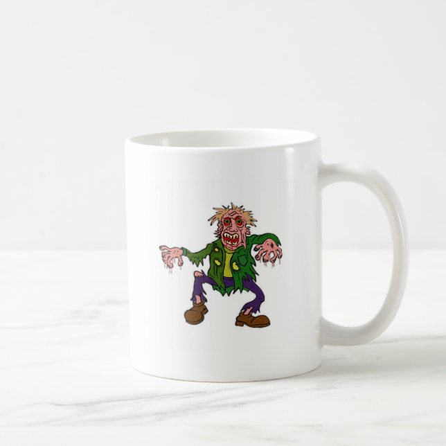 Halloween Green Zombie Monster Coffee Mug (Right)