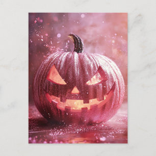 Halloween greeting card creepy pumpkin