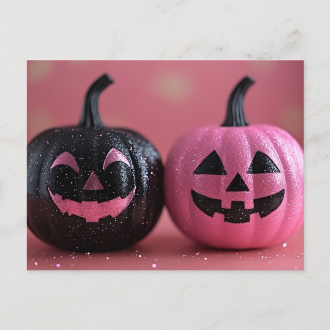 Halloween greeting card creepy pumpkin (Front)
