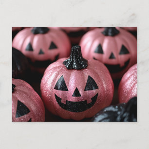 Halloween greeting card creepy pumpkin