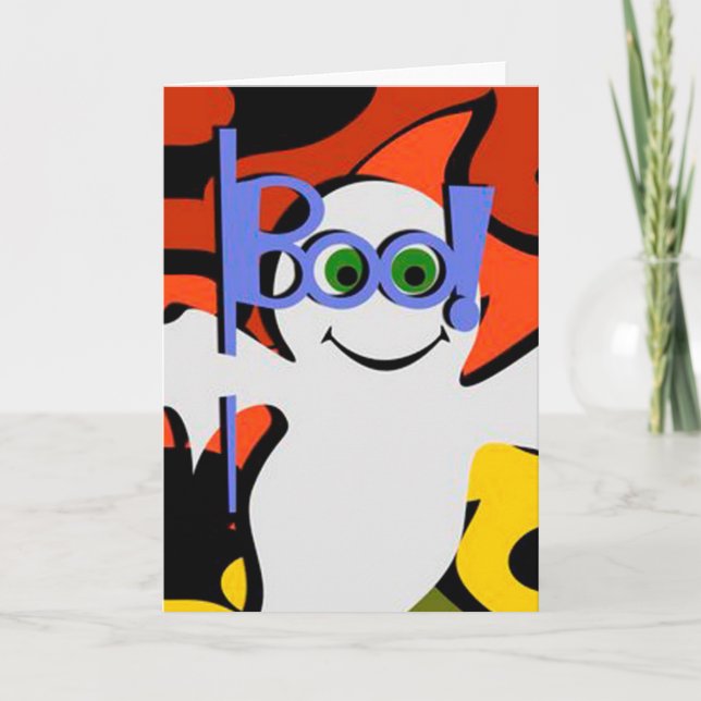Halloween Greeting Card/Ghost Card (Front)