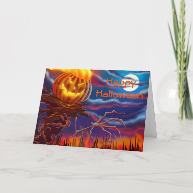 Halloween Greeting Card/Jack-o-lantern Card (Front)