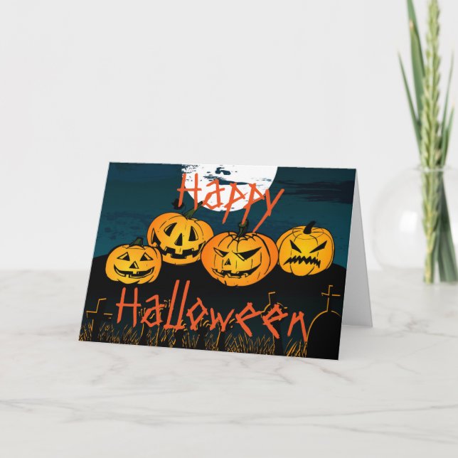 Halloween Greeting Card/Pumpkins Card (Front)