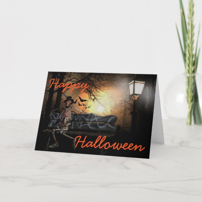 Halloween Greeting Card/Skeleton Card (Front)