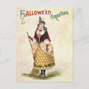 Halloween Greeting from The Fancy Witch Postcard