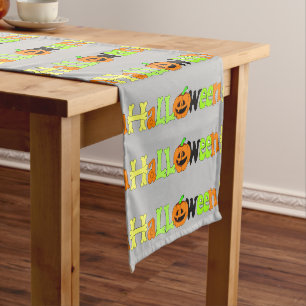 Halloween Greeting Long Table Runner