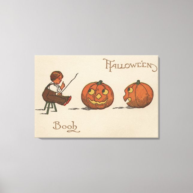 Halloween GreetingBook Canvas Print (Front)