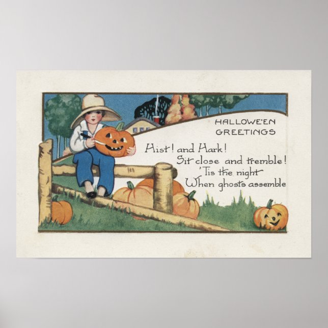 Halloween GreetingHist and Hark Poster (Front)
