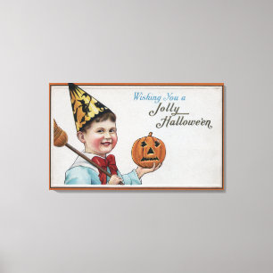 Halloween GreetingJolly Halloween Canvas Print