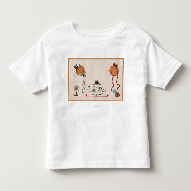 Halloween GreetingMr. & Mrs. Jack-O-Lantern Toddler T-Shirt (Front)