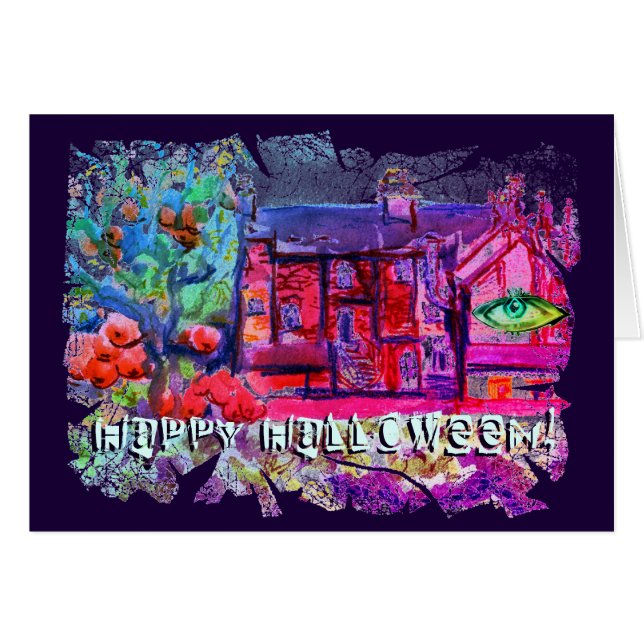 Halloween Greetings from Newtown, Powys, Wales (Front Horizontal)