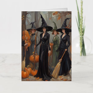 Halloween Greetings from Your Local Witches Coven Foil Holiday Card