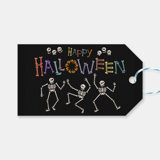 Halloween Greetings Gift Tags (Front (Horizontal))