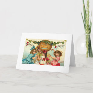 Halloween Greetings Girls Card