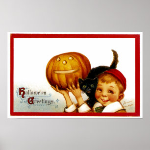 Hallowe'en Greetings Poster