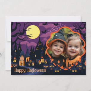 👻Halloween greetings with custom photo Card