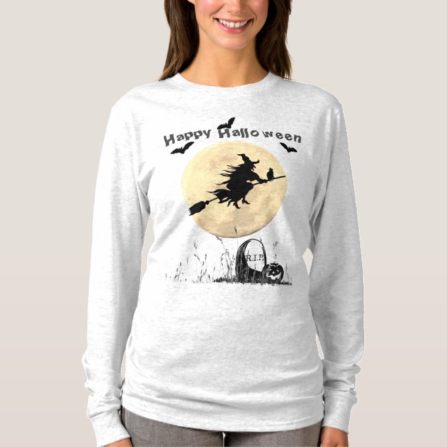 Halloween Grey Long Sleeve T-Shirt (Front)