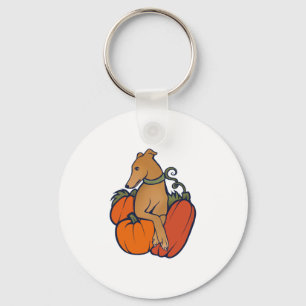 halloween greyhound key ring