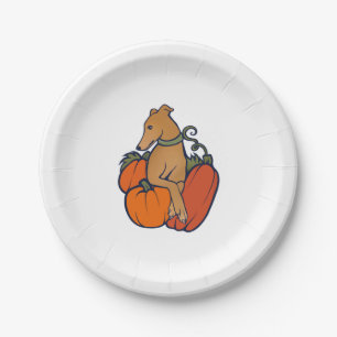 halloween greyhound paper plate