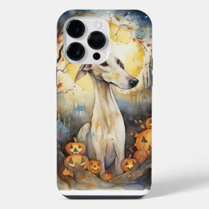 Halloween Greyhound With Pumpkins Scary iPhone 14 Pro Max Case