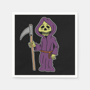 Halloween Grim Reaper Cartoon Napkins