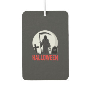 Halloween Grim Reaper Cemetery Design Car Air Freshener