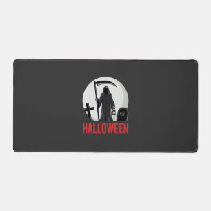 Halloween Grim Reaper Cemetery Design Desk Mat