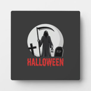 Halloween Grim Reaper Cemetery Design Plaque