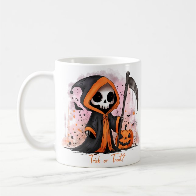 Halloween Grim Reaper Coffee Mug (Left)