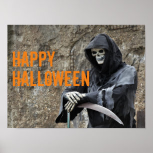 Halloween Grim Reaper Customizable Poster