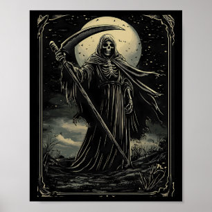 Halloween Grim Reaper Gothic Goth  Poster