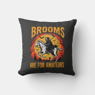 Halloween Grim Reaper Horse Brooms Are for Amateur Cushion
