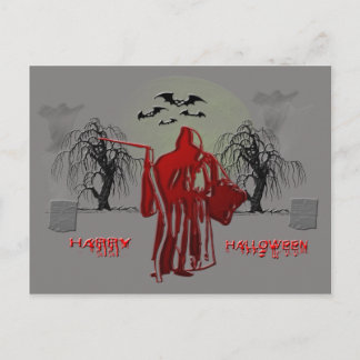 Halloween Grim Reaper Postcard