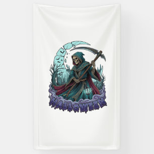 Halloween Grim Reaper Scythe Lantern Broken Moon_1 Banner