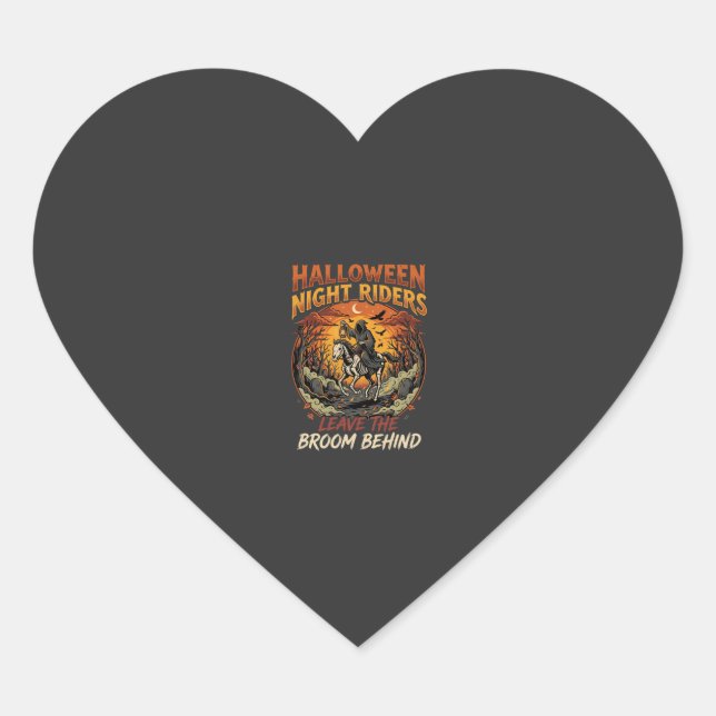 Halloween Grim Rider Escape Heart Sticker (Front)