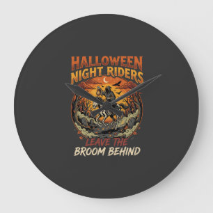 Halloween Grim Rider Escape Large Clock