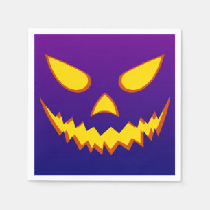 Halloween Grinning Face Jack o Lantern Pumpkin Napkin