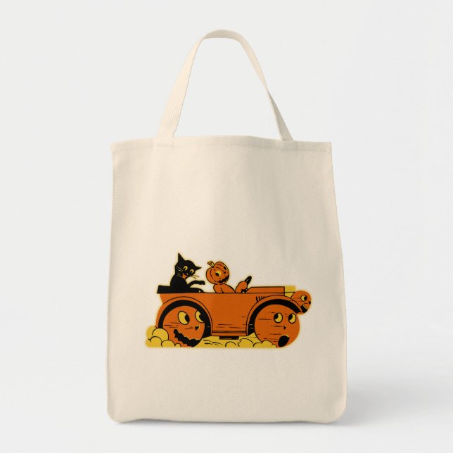 Halloween Grocery Tote Bag (Front)