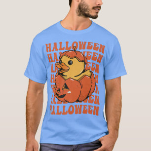 Halloween Groovy Rubber Duck Pumpkin T-Shirt