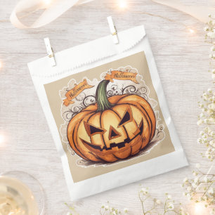Halloween: Großer Kürbis - Favour Bags