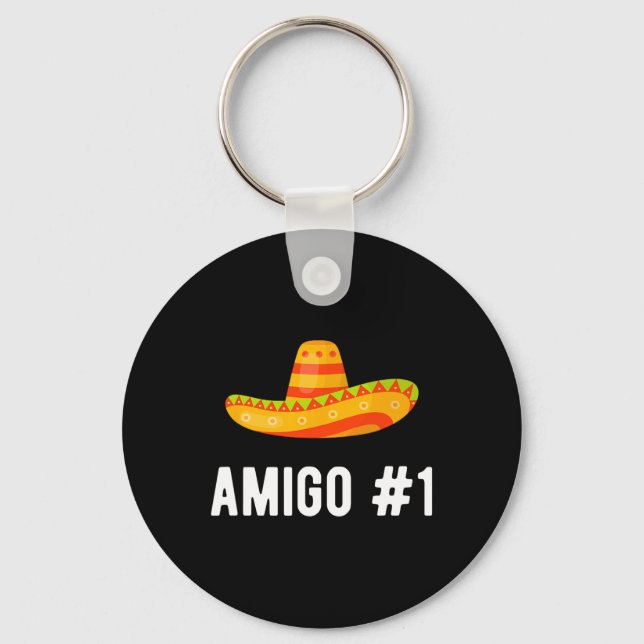 Halloween Group Matching Costume Funny Mexican Ami Key Ring (Front)