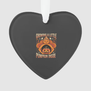 Halloween Growing a Little Pumpkin Inside Pregnanc Ornament