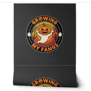Halloween Growing My Fangs Ghost Pumpkin Wallpaper
