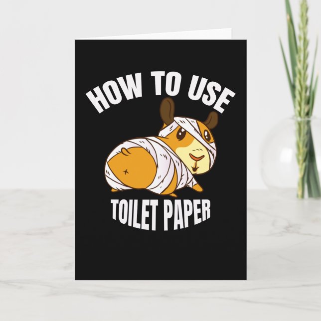 Halloween Guinea Pig Mummy Card (Front)