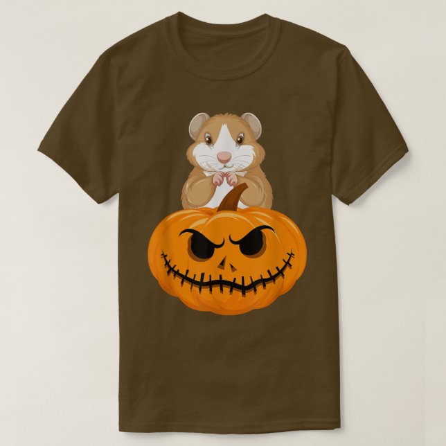 Halloween Guinea Pig Pumpkin Men Women Boys Girls  T-Shirt (Design Front)