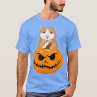 Halloween Guinea Pig Pumpkin Men Women Boys Girls T-Shirt