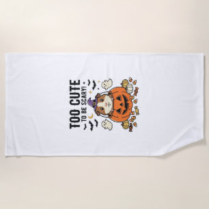 Halloween Guinea Pig Too Cute To Be Scary Vintage_ Beach Towel